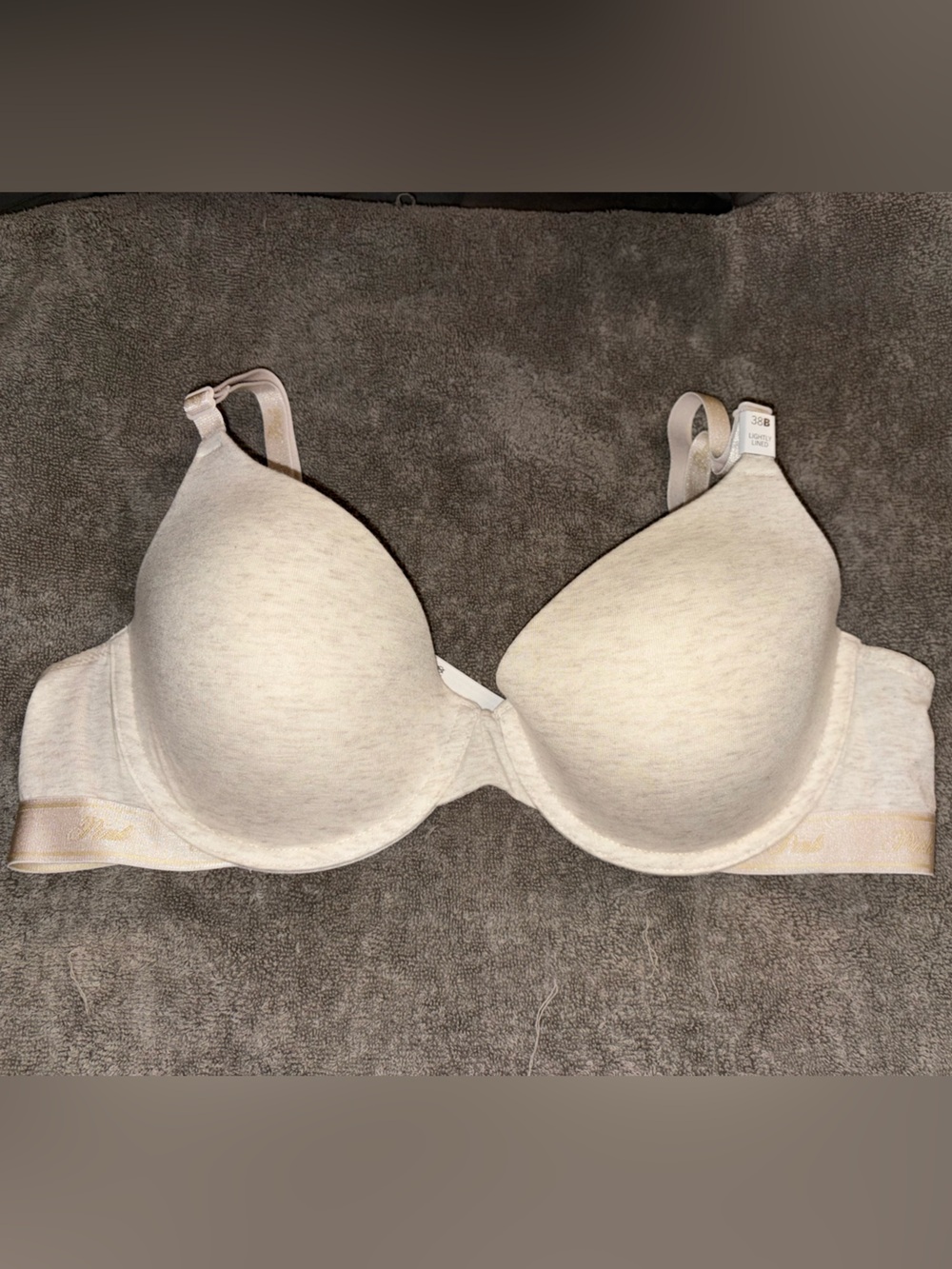 PINK Victoria's Secret Natural Heather grey Lightly Lined T-Shirt Bra